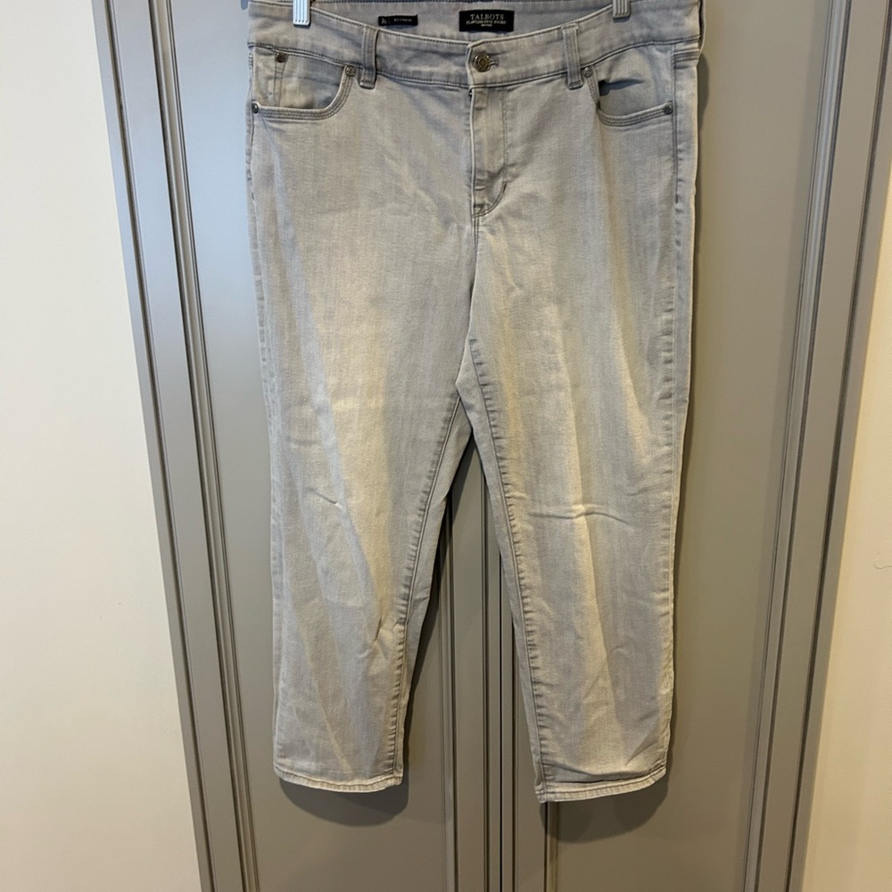 Talbots Light Gray Ankle Jeans
